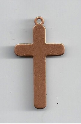 Pendentif, croix 25 X 48 mm - ( Paquet de 5 ) Cuivre Ref: 511