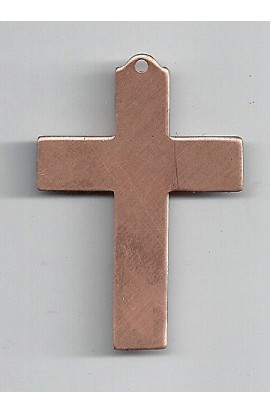 Pendentif, crois 35 X 51 mm - ( Paquet de 5 ) Cuivre Ref: 702