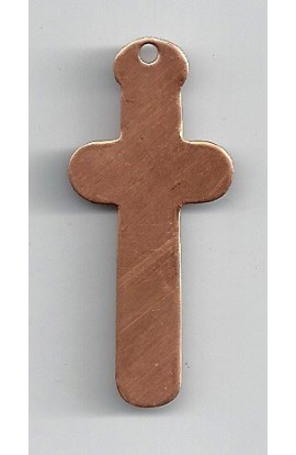 Pendentif, croix 22 X 48 mm - ( Paquet de 5 ) Cuivre Ref: 774
